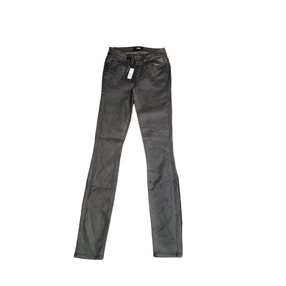 Paige Verdugo Ultra Skinny Luxe Coating NWT Jeans in Army green, Size 23 - Picture 1 of 9